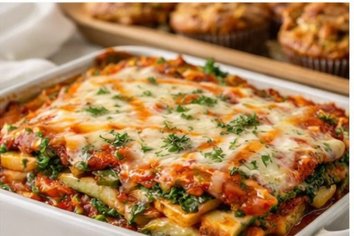 Veggie Lasagna with Whole Wheat Noodles